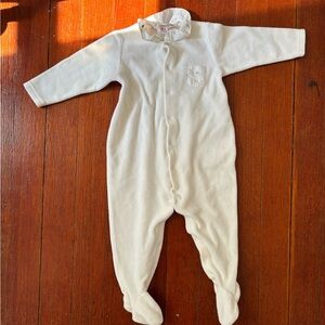 Bonpoint velour footed one piece. 6 m